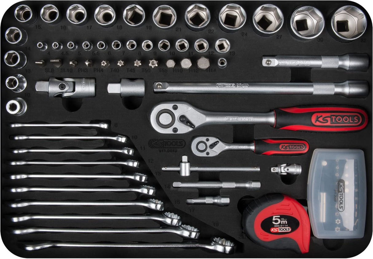 KS Tools 911.0649 1/4" + 1/2" Juego de herramientas universales, 149 pzs