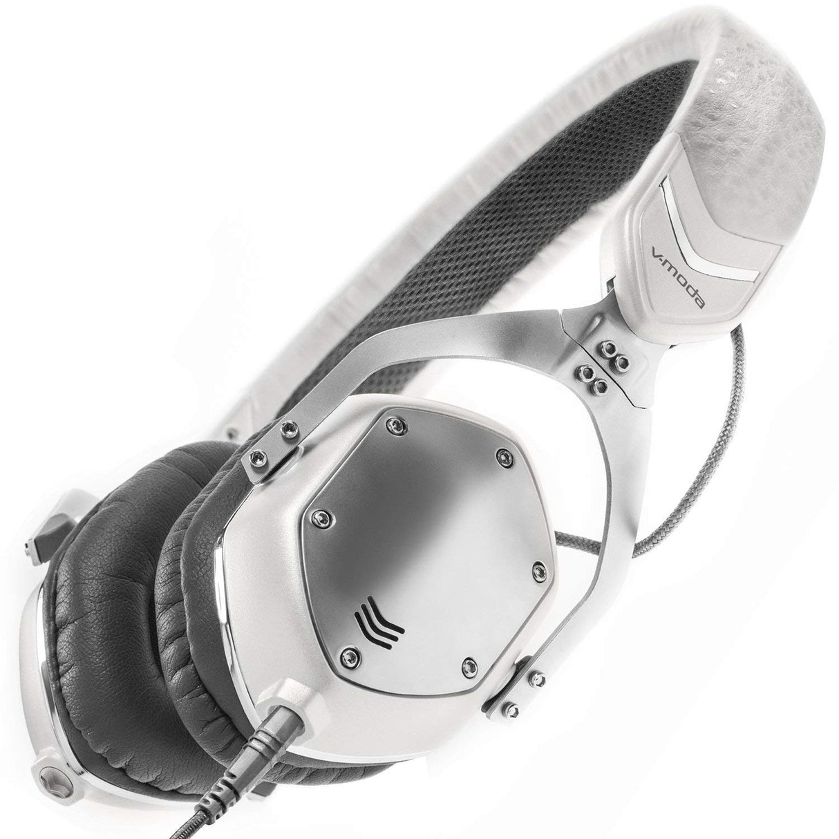 V-MODA XS-U-WSILVER - Auriculares de Diadema Cerrados (reducción de Ruido), Blanco y Plateado