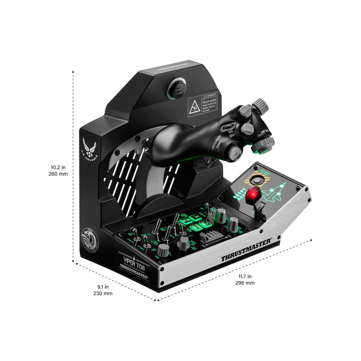 Thrustmaster Viper TQS Mission Pack para PC, Sistema de Cuadrante de Aceleración de Metal, Acelerador y Panel de Control Incluidos, Precisión con Efecto Hall, 64 Botones de Acción, 6 Ejes