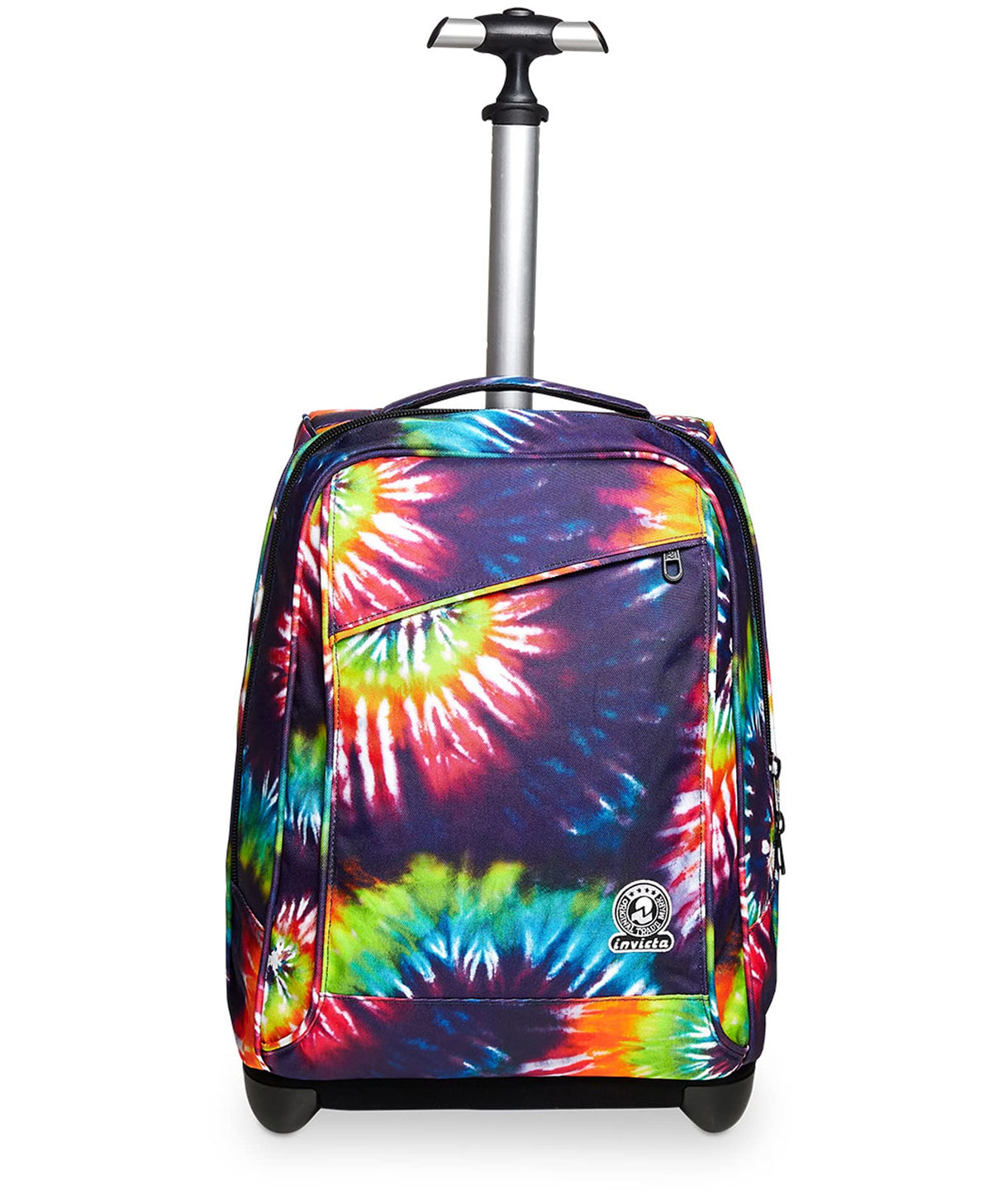 Invicta Mochila con ruedas, TIE&DYE, Bolsa con ruedas para libros, 2 en 1, Mochila+Trolley, Ecológica, para chicos&chicas Para la escuela, Deporte, Tiempo libre, Funda para portátil, estampado