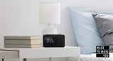 Panasonic RC-D8EG-K - Radio Despertador Digital Dab+, Pantalla Grande, Botón Snooze, Doble Temporizador, Carga de Smartphone con Puerto USB, Sleep Timer