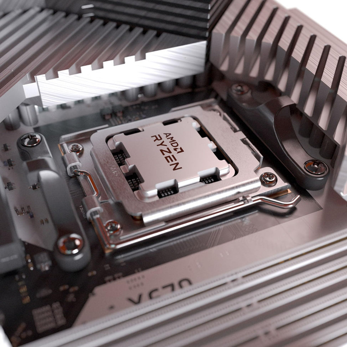 AMD Ryzen 5 8600G Procesador con IA (tarjeta gráfica Radeon integrada, Ryzen AI, 6 núcleos/12 threads, 65W TDP,Socket AM5,22MB Caché, Reloj de aumento máx. hasta 5,0Ghz, con ventilador Wraith Stealh)