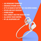 JBL Auriculares inalámbricos de conducción de aire Soundgear Sense, con tecnología Bluetooth y JBL OpenSound, sonido dinámico, resistencia al sudor IP54 y hasta 24 horas de reproducción, negro