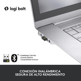 Logitech MX Keys for Business, Teclado retroiluminado inalámbrico, Teclas silenciosas para pulsaciones perfectas, Logi Bolt, Bluetooth, Recargable, Windows/Mac/Chrome/Linux, QWERTY Español - Gris