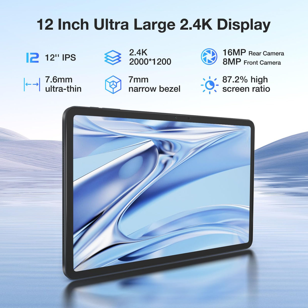 DOOGEE T20 Ultra Tablet Android 13, 12 Pulgadas, 32 GB + 256 GB (TF 2TB) Helio G99 Octa-Core Tablet Táctil, 10800mAh, Pantalla 2.4K, 16MP+8MP, 4G LTE /5G WiFi Tablet Gaming, GMS/GPS/Widevine L1