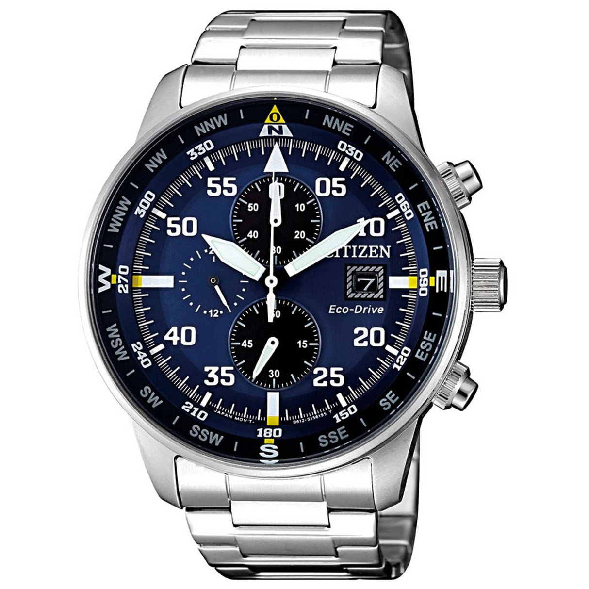 Citizen Reloj Cronógrafo para Hombres de Eco-Drive con Correa en Acero Inoxidable
