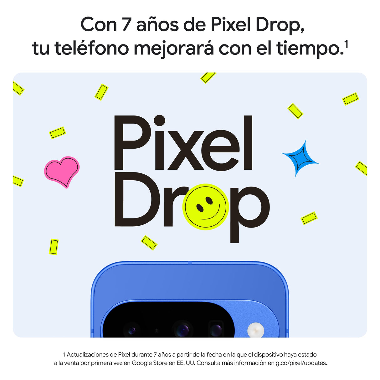 Google Pixel 10 - Smartphone Android Libre con Gemini, cámara Trasera Triple Avanzada, batería de más de 24 Horas y Pantalla Actua de 6,3" - Glaciar, 128GB
