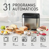 Panasonic SD-YR2550SXE Panificadora Automática con Dispensador, 850 W, Sensor de Temperatura, Temporizador Digital 13H, 31 Programas, Plateado