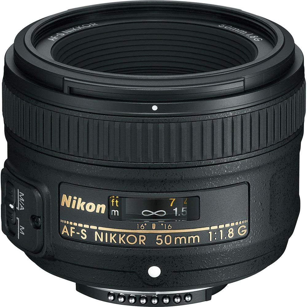 Nikon Nikkor - Objetivo para cámara AF-S 50mm f/1.8G (SLR, 7/6, estándar), Color Negro