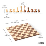 Umbra Wobble Juego de ajedrez de madera, Nogal
