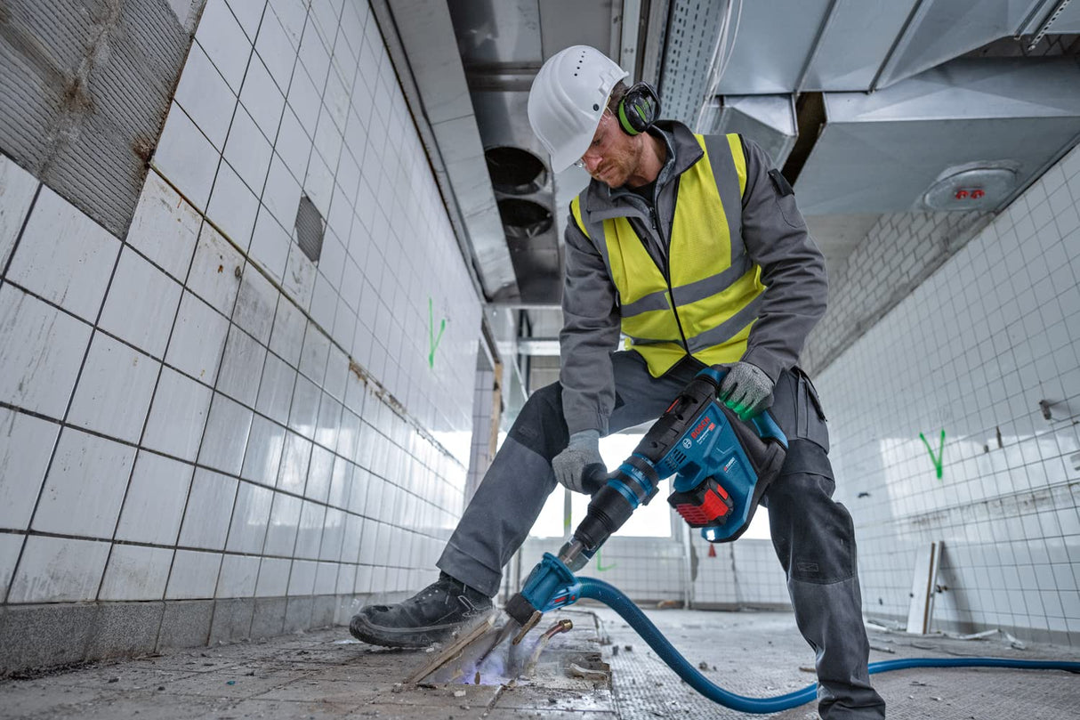Bosch Professional BITURBO GBH 18V-40 C - Martillo perforador a batería (Brushless, 18V, 9,0 J, Ø máx. hormigón 40 mm, SDS max, 2 baterías ProCORE 5.5Ah, en XL-BOXX)
