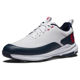 FootJoy Fj Tour Rival, Zapatos de Golf Hombre, Blanco, Azul Marino, Rojo, 42.5 EU
