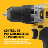 DEWALT Taladro percutor sin escobillas XR 12V con 2 baterías XR Li-Ion de 2Ah y un cargador en caja TSTAK, DCD706D2-QW