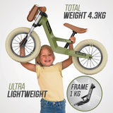 Berg Biky Retro Bicicleta sin Pedales 2 años, Juguetes Infantiles, Ligera, Sillín de Altura Ajustable, hasta 25kg, Verde