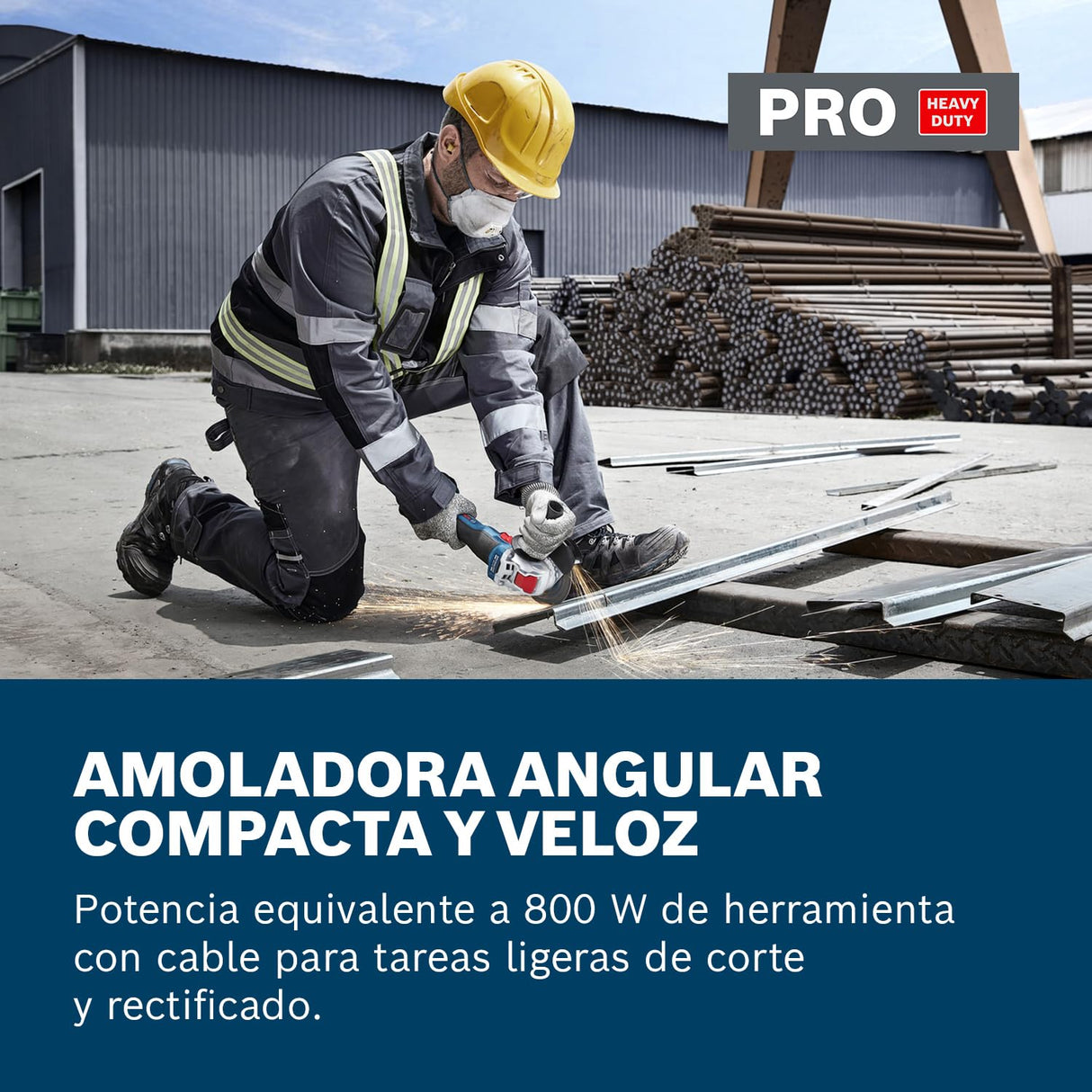 Amoladora angular a batería GWX 18V-8 con Bosch Professional 18V System y X-LOCK (incl. empuñadura auxiliar, cubierta de protección)