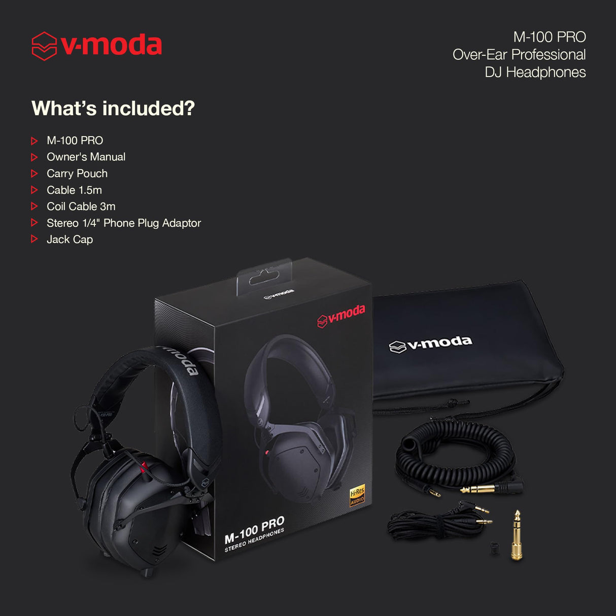 V-Moda Auriculares M-100 Pro, El estándar Profesional en Auriculares de DJ