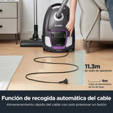 Eureka NEN300 Aspiradora con Bolsa, Aspiradora de Suelo de 62 dB(A) Ultra Silenciosa, 700 W, 2L, Aspirador potente y con Filtro Higiénico, Práctica para Suelos Duros, Parquet, Alfombras, Baldosas