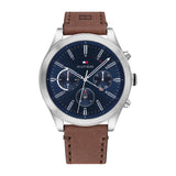 Tommy Hilfiger Reloj Analógico de Cuarzo Multifunción para Hombre con Correa de Cuero Marrón - 1791741