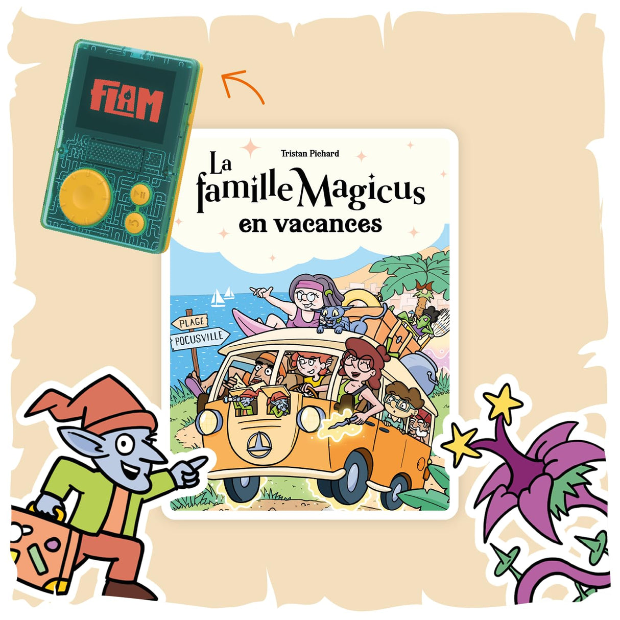 Lunii – Un Paquete con FLAM El Reproductor Interactivo para niños de 7 a 12 años y Sonido audiolibro para Elegir + 3 Libros de Audio interactivos adicionales para 12 Horas de antecedentes de Audio.