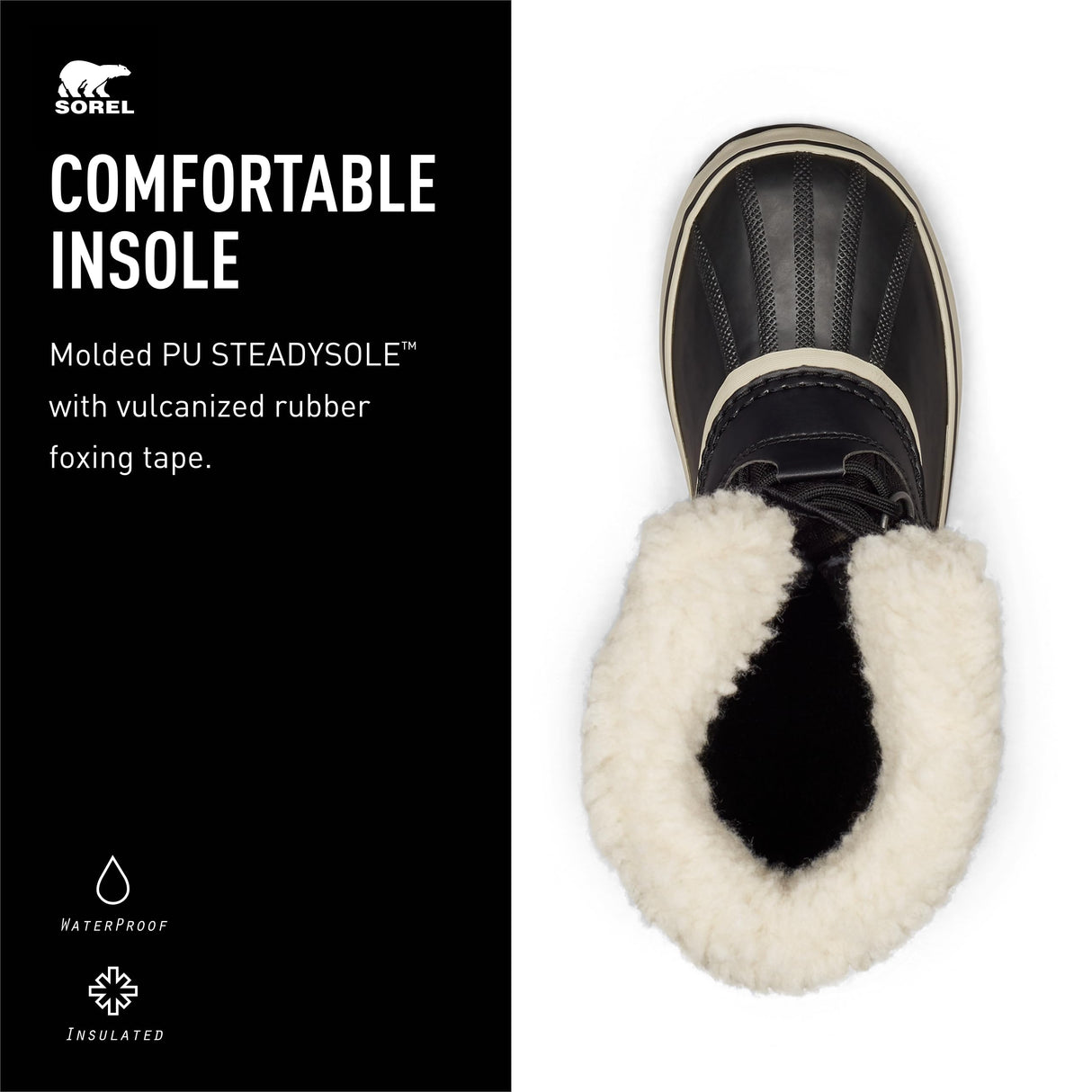Sorel Winter Carnival Boot WP, Botas de invierno, Mujer, Black Stone Collection 2024 2025, 38 EU