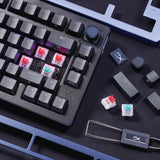 HyperX Alloy Rise - Teclado gaming mecánico, switches Red, hot swap en caliente, Patas Ajustables, carcasa magnética intercambiable, Negro (QWERTY Español)
