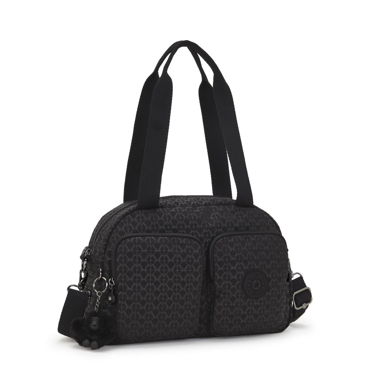 Kipling Cool Defea Bandolera Mediana, Signature Emb (Negro)