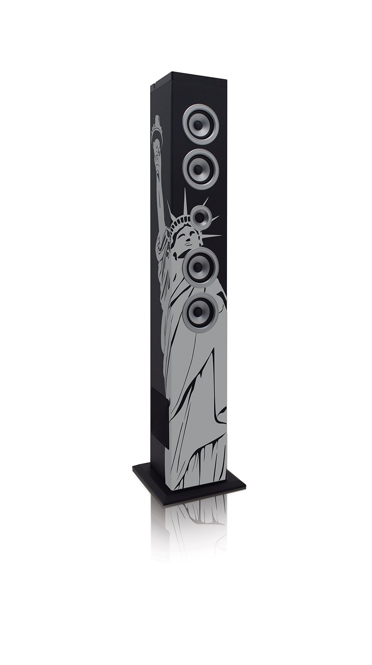 ICES IBT-6 Altavoz de Torre Bluetooth, Portatil, Potente, 40W, USB, SD, Radio FM, Mando a Distancia
