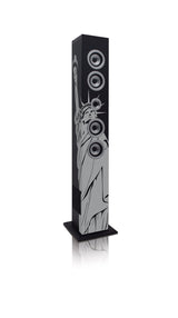 ICES IBT-6 Altavoz de Torre Bluetooth, Portatil, Potente, 40W, USB, SD, Radio FM, Mando a Distancia