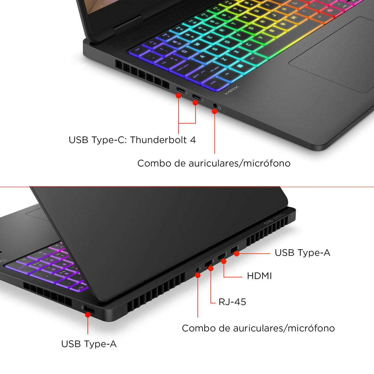 HP OMEN MAX - Ordenador Portátil Gaming de 16" OLED 240Hz (Ultra 9-275HX, 32GB RAM, 1 TB, NVIDIA GeForce RTX 5070 8GB, Windows 11) Negro - Teclado QWERTY Español