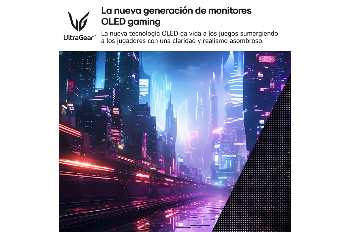 LG 32GS95UV-W - Monitor Ultragear OLED Gaming, 31.5'', 4K UHD, 240 Hz, 0,03ms, G-Sync Compatible y FreeSync Premium Pro, HDR10, DCI-P3 98,5%, Blanco