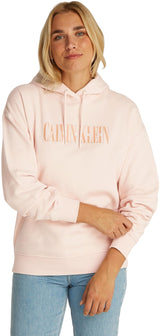 Calvin Klein Hoodie Mujer Varsity de algodón, Rosa (Silver Peony), S