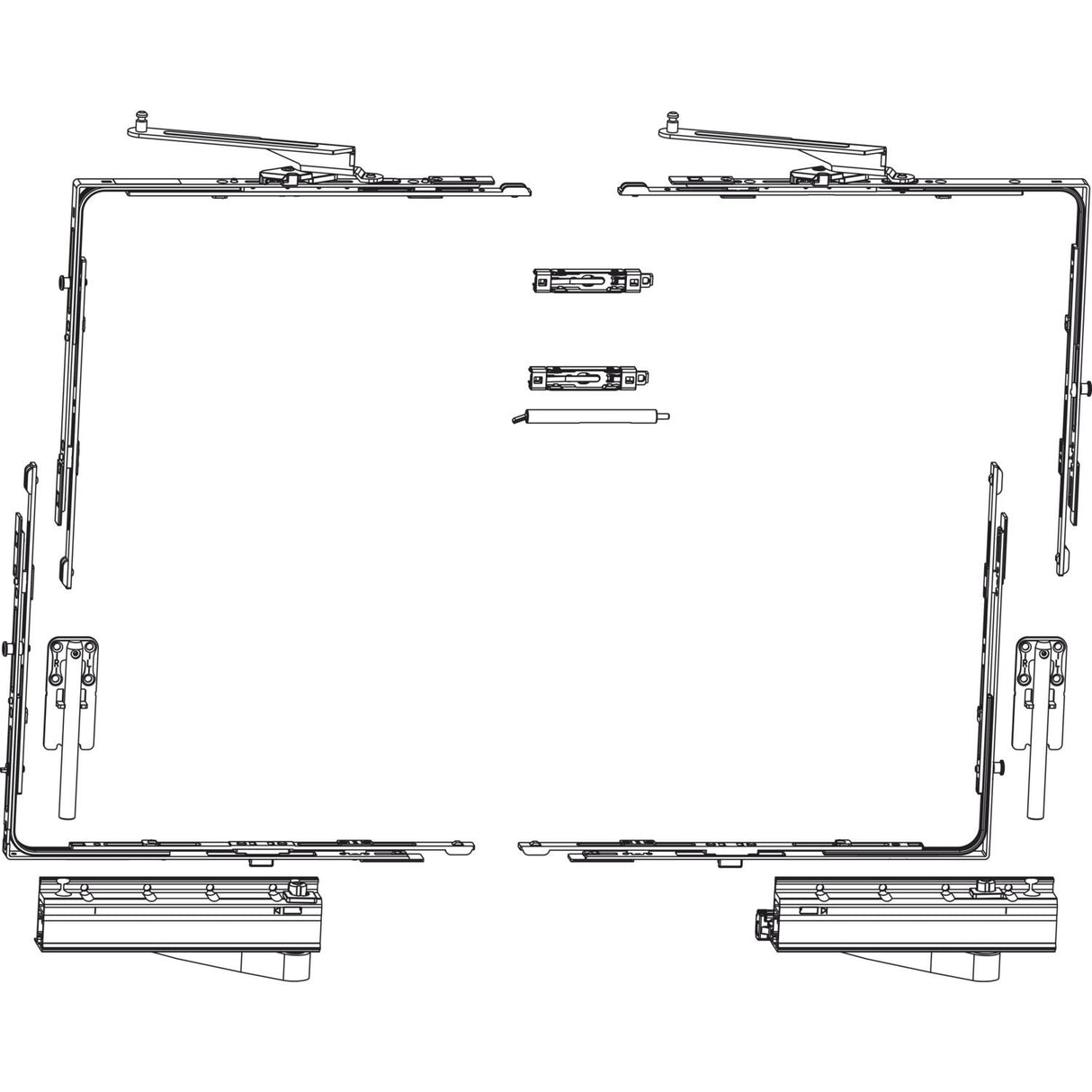 MACO SKB-Z 455506 - Caja de cartón (esquema A, 160 kg, 13 mm, izquierda, plateada)