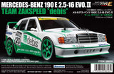 Tamiya 58656 – 1:10 RC MB 190E debis Zakspeed TT-01E, Coche teledirigido/vehículo, construcción de maquetas, Kit de construcción, Hobby, Manualidades, Modelo, Montaje