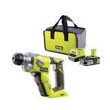 RYOBI - Martillo combinado SDS + 18V ONE+™ con 1 batería 18V - 2,5 Ah y Cargador 1,5A -R18SDS-125S