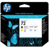 HP 72 C9384A Cabezal de Impresión HP DesignJet Negro Mate y Amarillo, para Impresoras Plotter de Gran Formato T2300 eMFP, T1300, T1200, T1120, T1100, T1100 MFP, T795, T790, T770, T620, T610 y T600