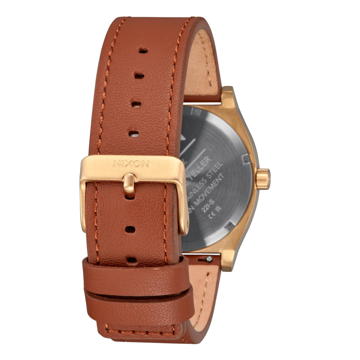 Nixon Reloj Analógico para Hombres de Cuarzo japonés con Correa en Cuero A1373-5168-00