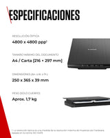 Canon CanoScan LiDE 400 Escáner Plano, A4, Documentos y Fotografías, Escaneo y Copia Automática, Alta Resolución 4800 x 4800ppp, Escaneo de Alta Velocidad, Negro