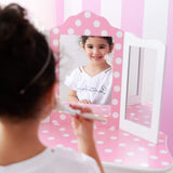 Fantasy Fields Teamson Kids Juego De Tocador Rosa con Espejo Y Luces Tocador Madera TD-11670FL