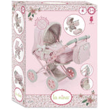 Diset La Nina - Cochecito/Silla para muñecas Violeta Rosa Flor (37X65X44 Cm)