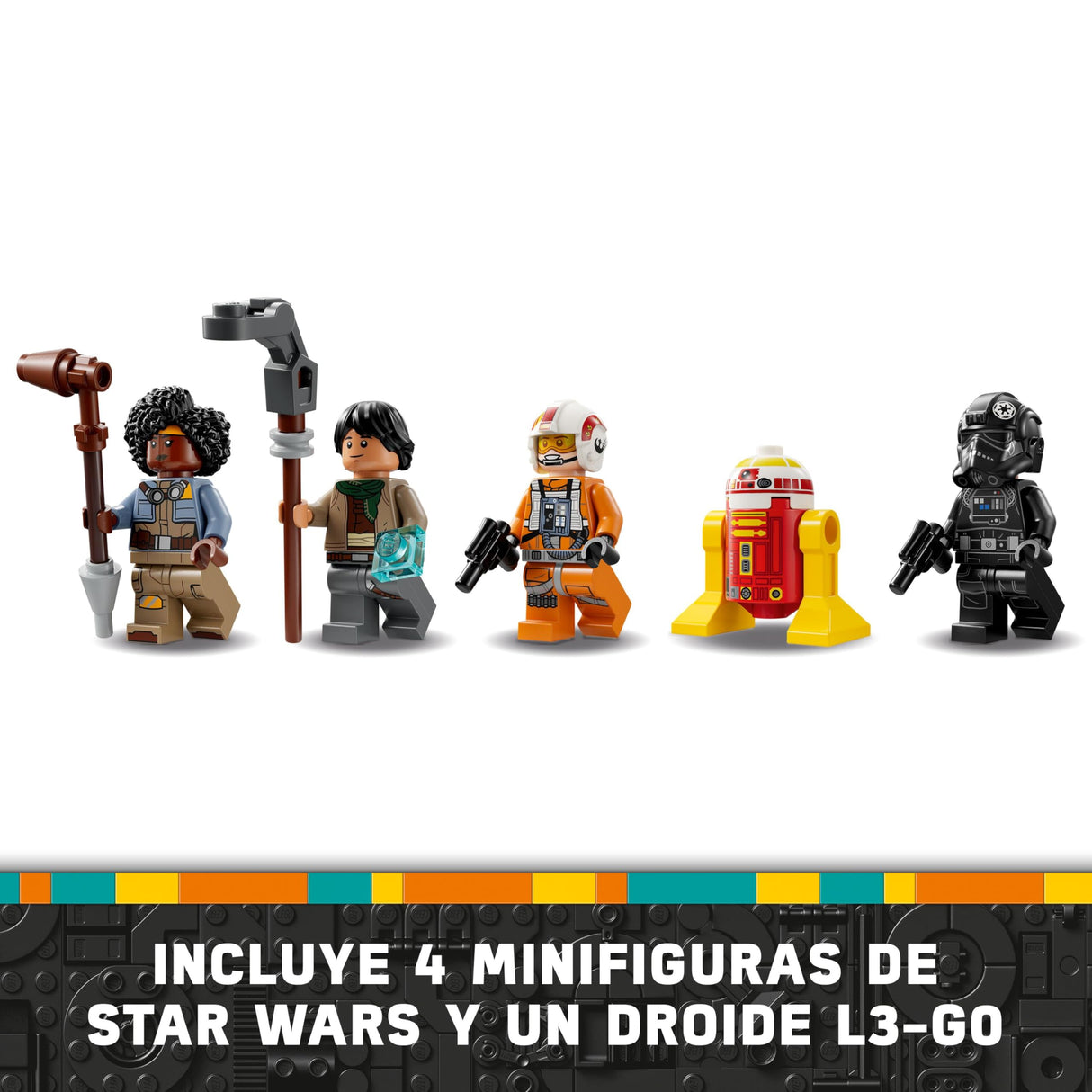 LEGO Star Wars 75393 Caza Tie y ala-X Fusionados - Juguete de Construcción con 2 Naves Estelares - 4 Minifiguras y Figura de Droide - Regalo para Niños de 9+ Años y Fans