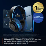 SteelSeries Arctis Nova 5P Cascos PS5 Inalámbricos - PS5, PC, Switch 2, móvil - Controladores magnéticos de neodimio - Más de 100 preajustes - Batería de 60 horas - 2,4 GHz o BT - Micro Gen2.X