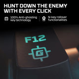 HyperX Alloy Origins – Teclado mecánico para videojuegos, Teclas HyperX Blue Mecánicas, Compacto, Portátil, Carcasa de aluminio duradera, Personalización avanzada, Software HyperX NGENUITY US Layout
