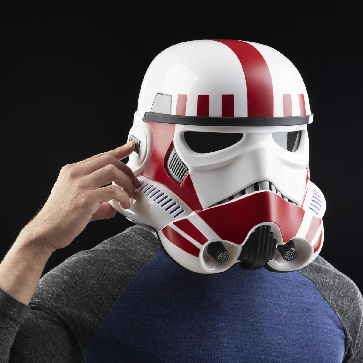 Star Wars The Black Series - Casco electrónico Premium de Imperial Shock Trooper Battlefront - Artículo de colección para Adultos - Juego de rol