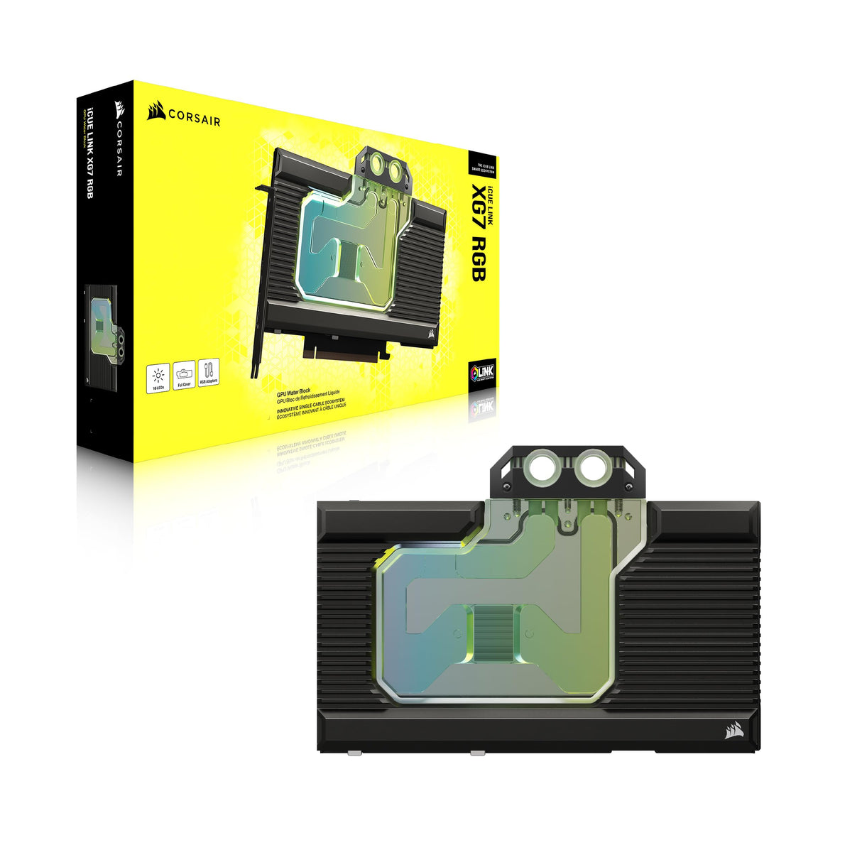CORSAIR Hydro X Series iCUE Link XG7 RGB 4080 Strix/TUF Bloque de Agua para GPU - para Tarjetas MSI GeForce RTX 4080 Gaming Strix/TUF - Negro