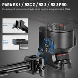 NEEWER Mango dual compatible con DJI RS4 RS4 Pro RS3 RS3 Pro RS2 RSC2 Ronin S SC cardán, kit de doble mango con 2 mini rieles NATO, abrazaderas NATO de liberación rápida, roscas de 1/4 y 3/8 pulgadas,