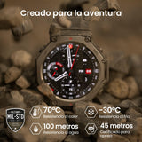 Amazfit T-Rex 3 Outdoor Smartwatch 48 mm Pantalla AMOLED, Mapas & Navegación Offline, 6 Sistemas de Satélite GPS Doble Banda, 27 Días de Duración de Batería, Pago NFC, 170 Modo Deportes de Aventura