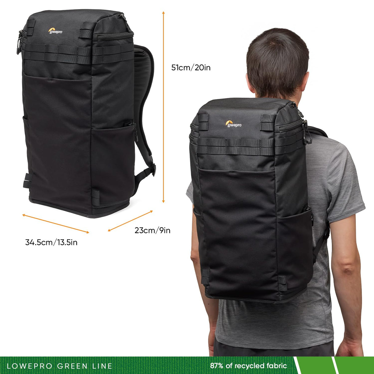 Lowepro ProTactic Lite BP 250 AW III Mochila de Portátil, Acceso Superior y Lateral, Bolsa Profesional Cámara, DSLR/Dron/Sin Espejo, Portátil 16", Cubierta Lluvia, Fotógrafo, Videógrafo, Volumen 30L
