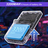 RG353V Pocket Console pantalla táctil IPS de 3,5 pulgadas, Dual OS Android 11 and Linux System, Support 5G WiFi 4.2 Bluetooth Moonlight Streaming HDMI Output Built-in 64G SD Card (Morado Transparente)