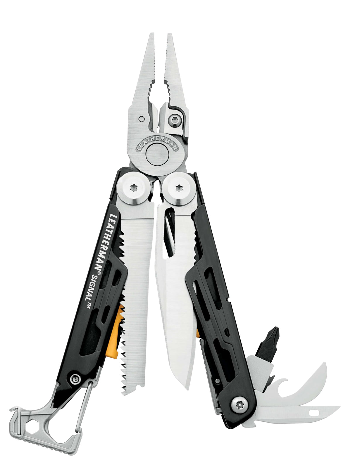 Leatherman Signal Multiherramienta - 19 Herramientas Para Camping y Supervivencia, Plata