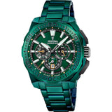 Festina Reloj Hombre Analógico de Acero Inoxidable 316l Verde - Movimiento de Cuarzo - Cronógrafo - Calendario - Cristal Mineral de Alta Resistencia - Resistente al Agua 20 ATM F20730/1 Chrono Bike